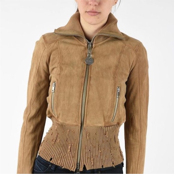Diesel Jackets & Blazers - Diesel Tan Leather Jacket